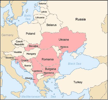 Mappa Europa Orientale